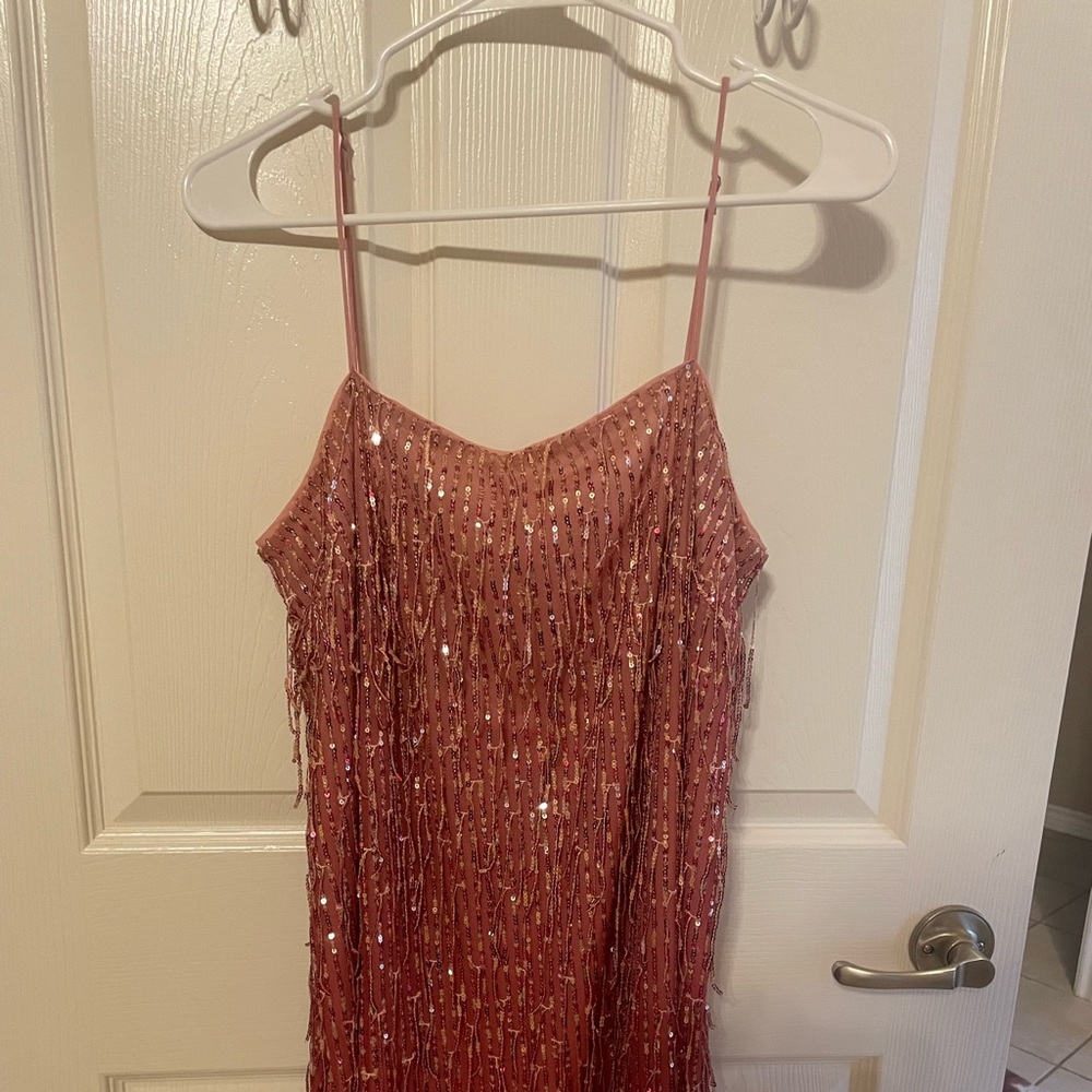 H&M Pink Ombré Sequin Mini Dress